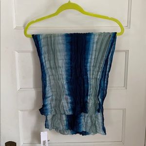 Eileen Fisher Striped Shibori Silk Scarf